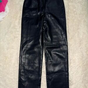 Wilfred High Rise Vegan Leather Pants Women's 2‎ NWOT